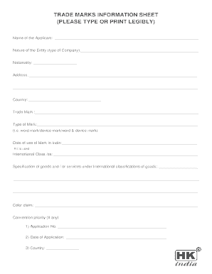Trademark Application Form