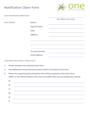 Travel Insurance Cancellation Claim Form