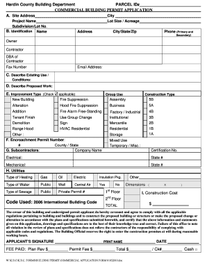 Commercial Building Permit Application