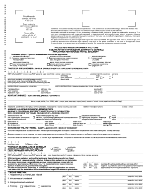 Application for Refugee Travel Document
