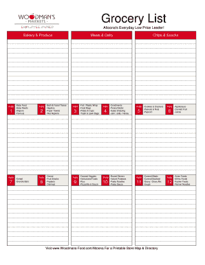 Printable grocery list by category pdf - Altoona's Everyday Low Price Leader