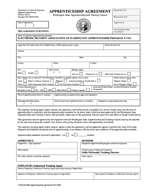 Washington State Apprenticeship Agreement