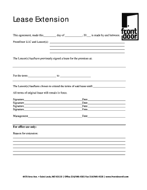 Lease Extension Agreement
