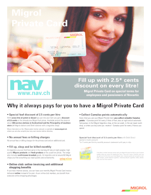 Migrol Private Card Application