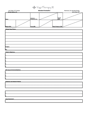 Yoga Physical Exam Form