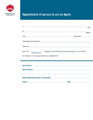 Appointment of Agent Form