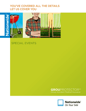 Nationwide GrouProtector Special Event Insurance Application