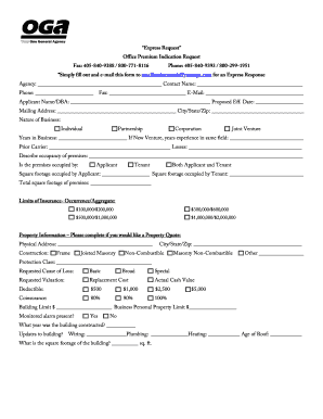 Express Request for Office Premium Insurance