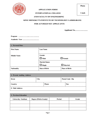 AUN/SEED-NET Application Form