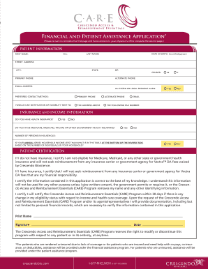 Vectra DA Financial Assistance Application