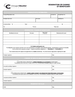Beneficiary Designation Form