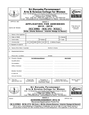 kanyaka parameswari college online application