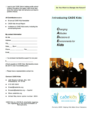 CADE Kids Membership Application