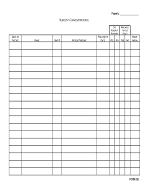 Resident Notice Form