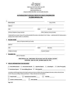 Authorization to Release Protected Health Information