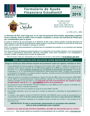Formulario de Ayuda Financiera Estudiantil