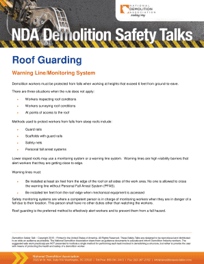 Roof Guarding Safety Meeting Form
