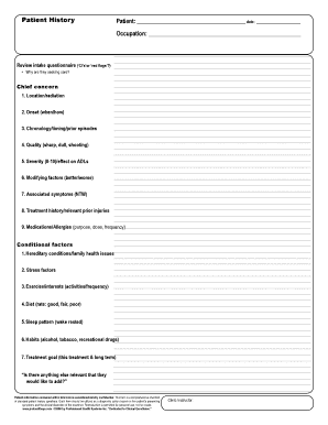 Patient History Form