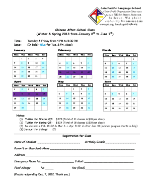 Chinese After-School Class to June 7 - baplsorgb