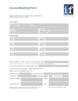 Course Booking Form