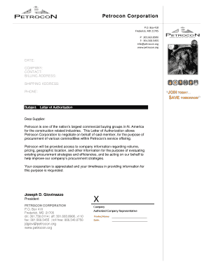 Letter of Authorization