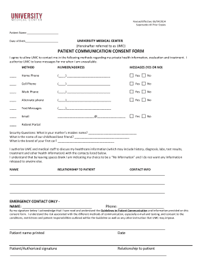 Patient Communication Consent Form