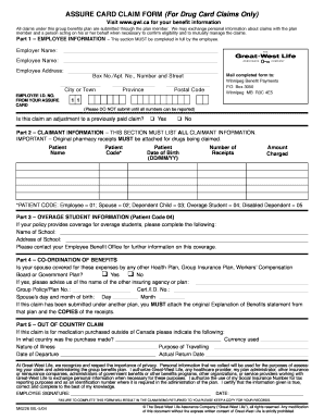 Assure Card Drug Claim Form