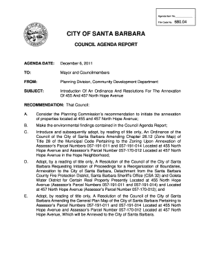 CITY OF SANTA BARBARA Council Agenda Report template