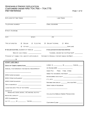 Nevada Renewable Energy Application