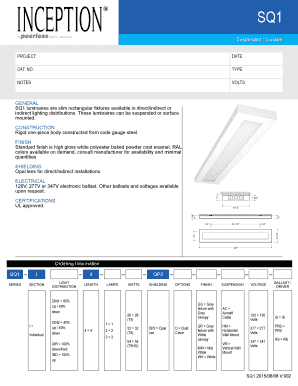 SQ1 Luminaire Order Form