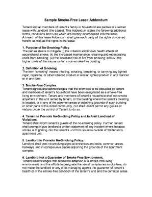Smoke-Free Lease Addendum