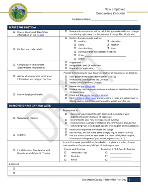New Employee Onboarding Checklist