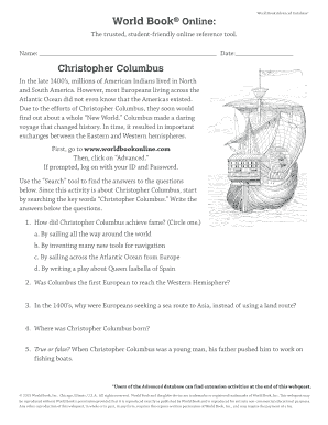 Christopher Columbus Webquest