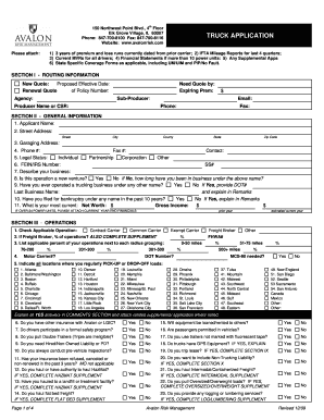 Truck Insurance Application