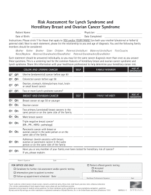 Risk Assessment for Lynch Syndrome and Hereditary Breast and Ovarian Cancer Syndrome