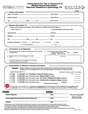 Authorization for Medical Record Release
