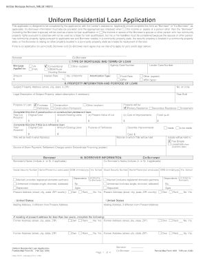Uniform Residential Loan Application