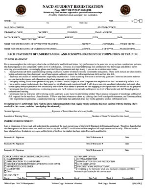 NACD Student Registration Form