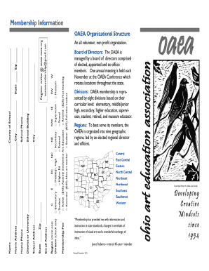 Ohio Art Education Association Membership Form