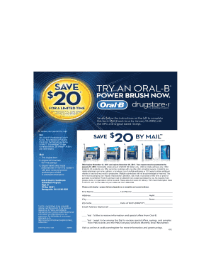 Oral-B Rebate Form