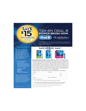 Oral-B Electric Toothbrush Rebate Form