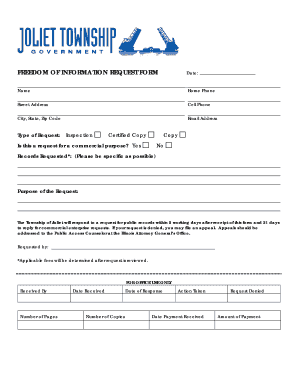 Freedom of Information Request Form
