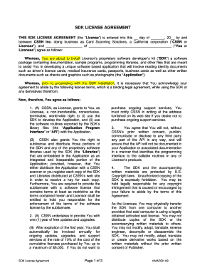 SDK License Agreement