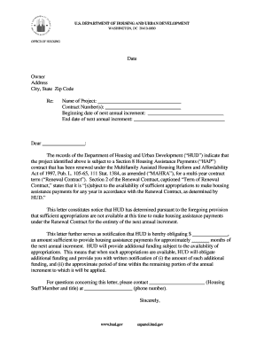 HUD Section 8 Housing Assistance Payments Notice