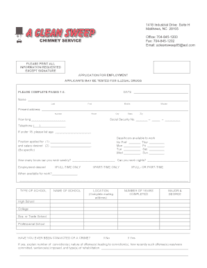 Employment Application Form