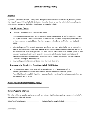 Computer Concierge Policy Purpose