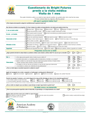 Cuestionario de Bright Futures