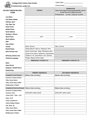 Patient Registration Form