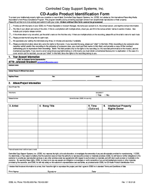 Controlled Copy Support Systems Inc CD-Audio Product