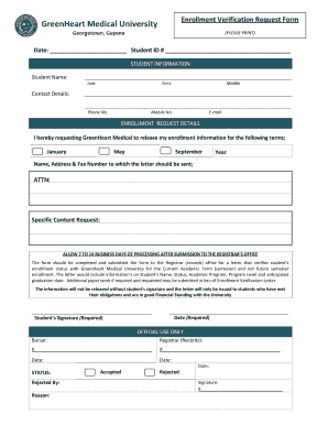 Date Student ID # - greenheartmed